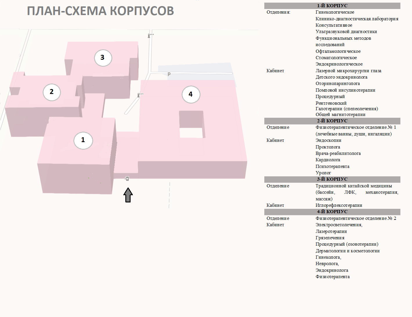 План-схема расположения корпусов – Республиканский центр медицинской  реабилитации и бальнеолечения